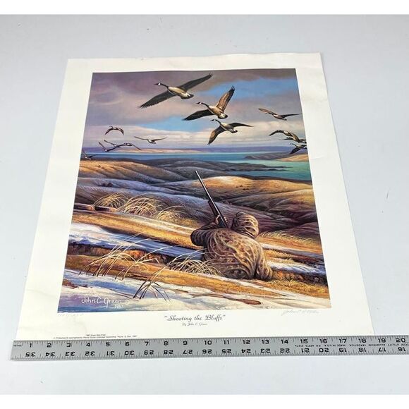John C. Green Shooting the Bluffs Print 1987 Limited Edition Signed and Numbered - Picture 9 of 9